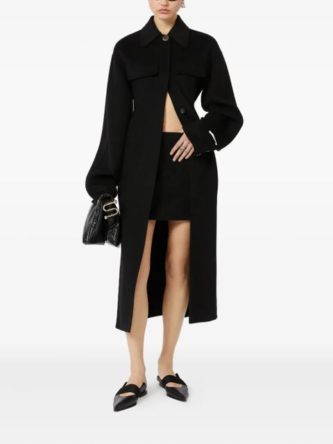Sportmax belted classic-collar coat - Black