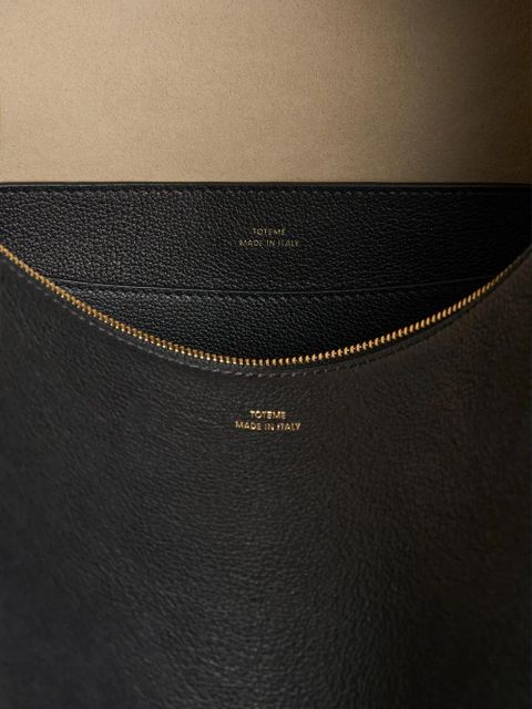 TOTEME bevel leather shoulder bag - Black