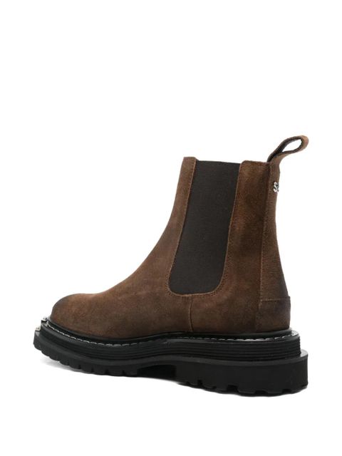 SANDRO metallic-detail boots - Brown