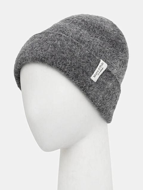 Marc O'Polo czapka z dodatkiem wełny kolor szary 510609401097