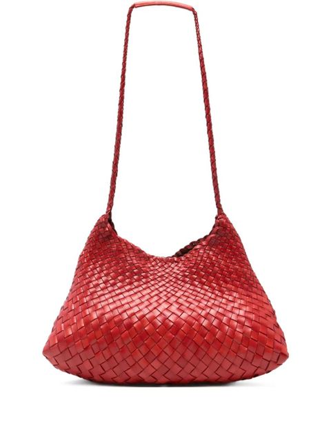 DRAGON DIFFUSION Santa Rosa braided leather shoulder bag - Red - zdjęcie produktu nr 1