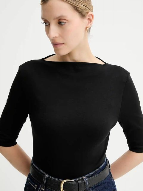 Calvin Klein t-shirt bawełniany damski kolor czarny LV044C217G - zdjęcie produktu nr 2