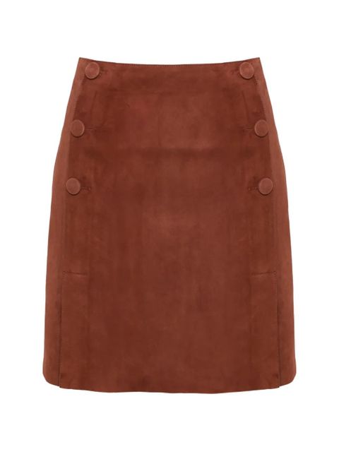 Yves Salomon button double-sided mini skirt - Brown - zdjęcie produktu nr 1