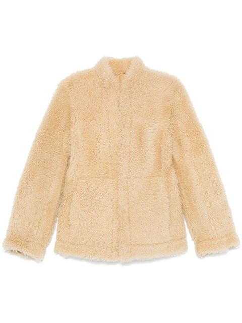 TOTEME Cinched shearling jacket - Neutrals - zdjęcie produktu nr 1