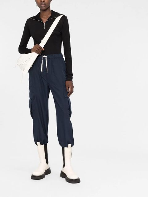 Jil Sander logo-print roll-neck knitted top - Black - zdjęcie produktu nr 2