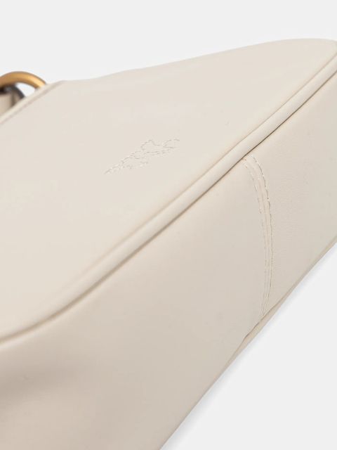 Pinko torebka skórzana Horizontal kolor beżowy 105069 A0QO