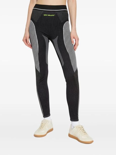 Off-White striped panelled trousers - Black