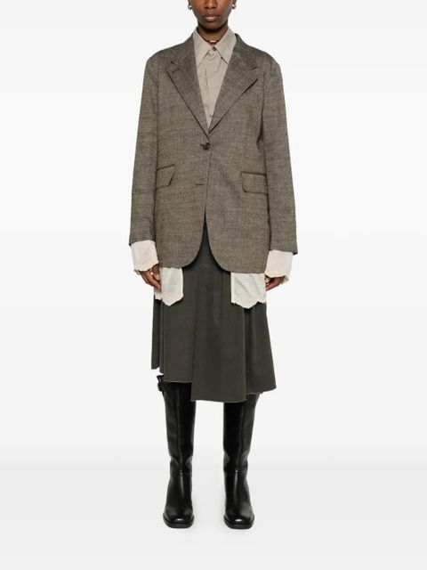 OUR LEGACY Drip lace-trim oversized blazer - Green