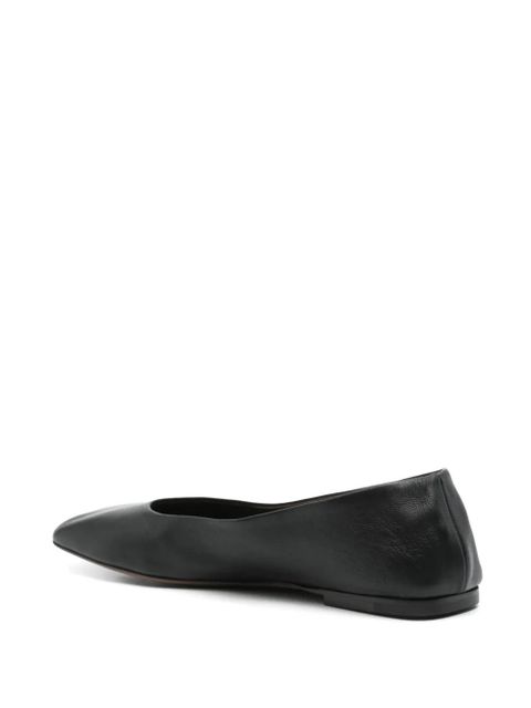 The Row leather ballet flats - Black