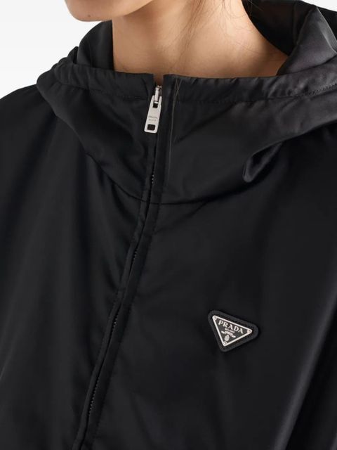 Prada hooded button-cuff jacket - Black