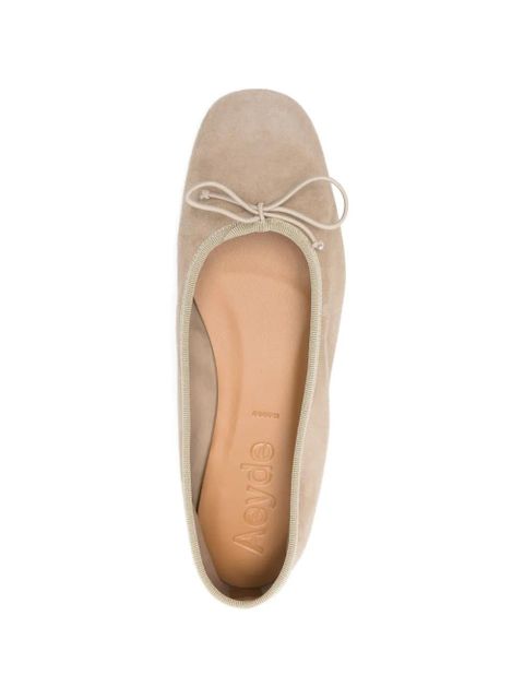 Aeyde tie-detail ballet flats - Neutrals