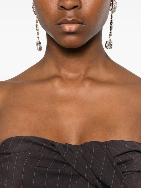 Magda Butrym striped twisted mini dress - Brown