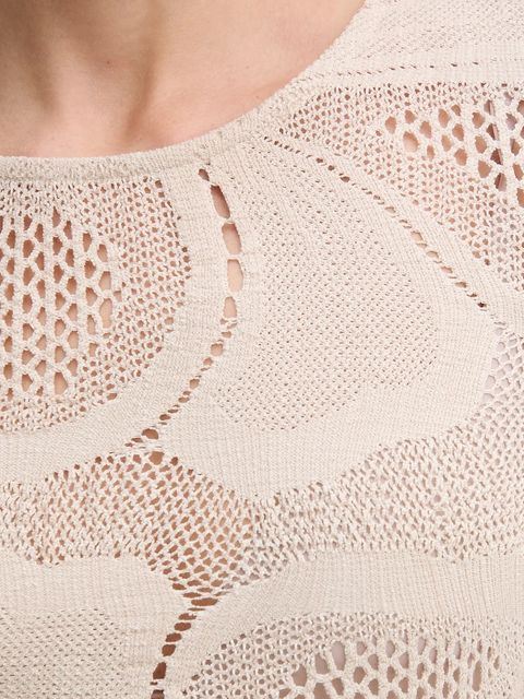 Sisley sweter damski kolor beżowy lekki 3IIDL107T