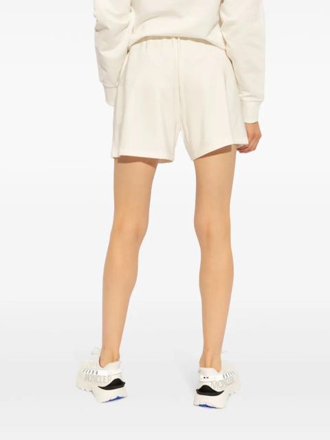 Moncler logo-patch track shorts - White