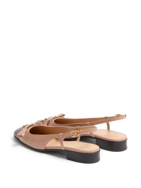Valentino Garavani Valet Du Roi Kid slingback pumps - Neutrals