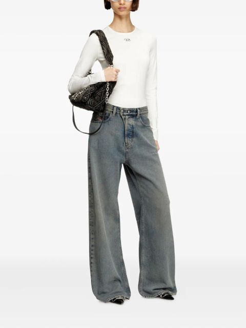 Diesel D-Sire 09n24 low waist wide leg jeans - Blue - zdjęcie produktu nr 2