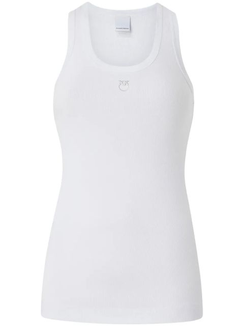 PINKO logo-embroidered tank top - White - zdjęcie produktu nr 1
