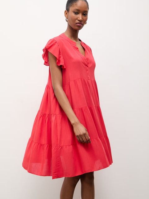 Answear.LAB sukienka z dodatkiem lnu - zdjęcie produktu nr 1