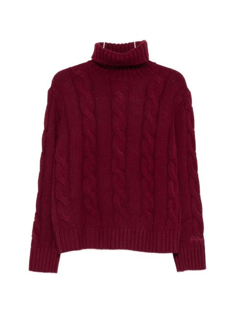 MC2 Saint Barth Fantine cable-knit roll-neck sweater - Red - zdjęcie produktu nr 1