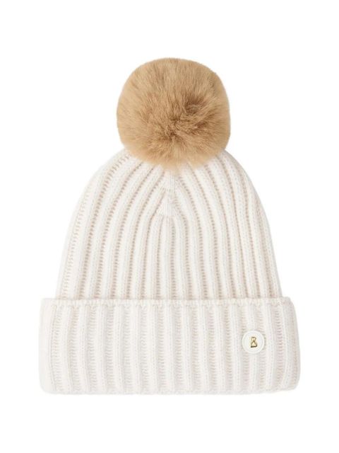 BOGNER Ranya ribbed pompom beanie hat - Neutrals - zdjęcie produktu nr 1