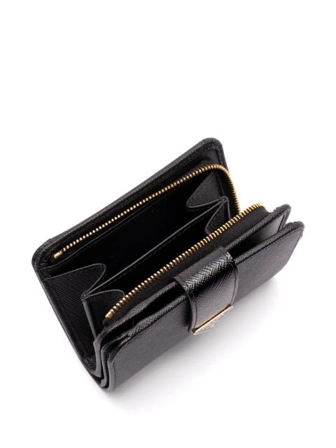 Prada triangle-logo bi-fold wallet - Black