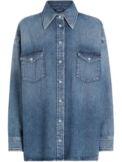 Dolce & Gabbana oversized denim shirt - Blue - zdjęcie produktu nr 1