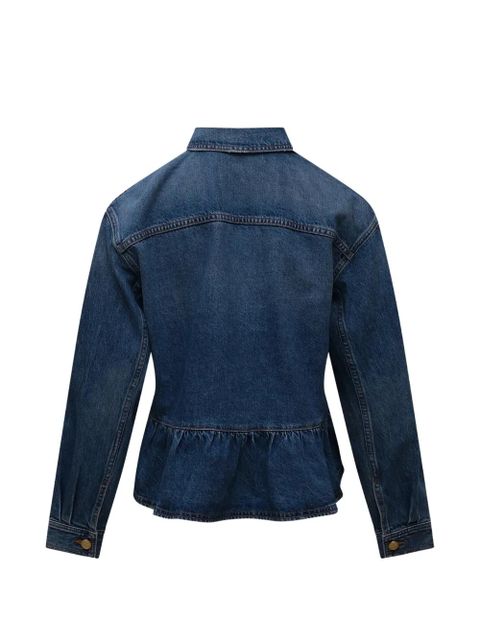 Ulla Johnson Arquette peplum denim jacket - Blue - zdjęcie produktu nr 2