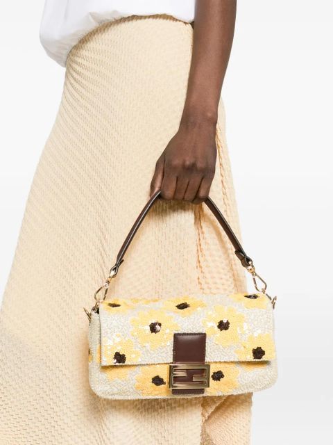 FENDI medium Baguette floral tote bag - Neutrals - zdjęcie produktu nr 2