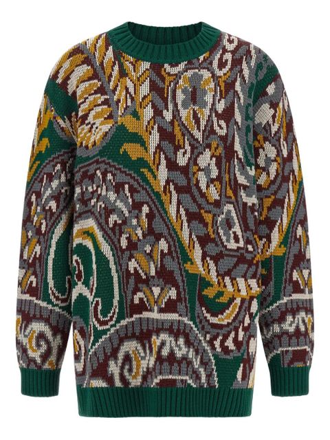 ETRO paisley wool sweater - Green - zdjęcie produktu nr 1
