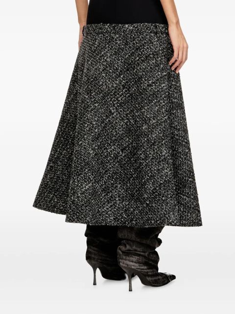 Diesel panelled high-waisted midi skirt - Grey