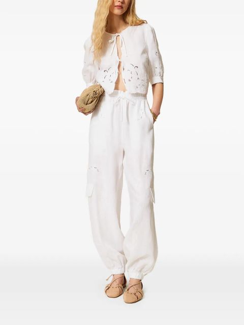 TWINSET embroidered joggers - White - zdjęcie produktu nr 2