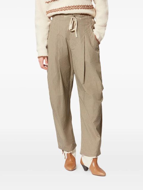 MARANT ÉTOILE Ceryne striped-pattern drawstring trousers - Neutrals
