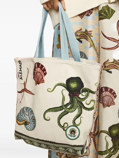 ALEMAIS graphic-print tote bag - Neutrals - zdjęcie produktu nr 2