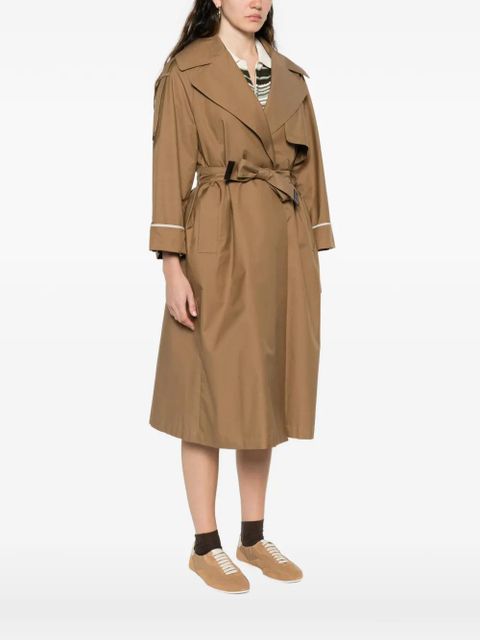Max Mara notched-lapel belted coat - Brown