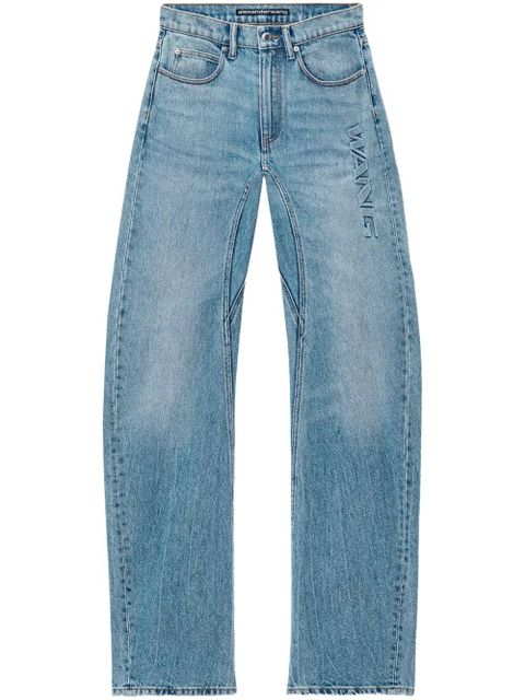 Alexander Wang logo-embossed jeans - Blue - zdjęcie produktu nr 1