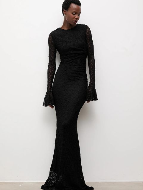 Answear.LAB sukienka kolor czarny maxi dopasowana - zdjęcie produktu nr 1