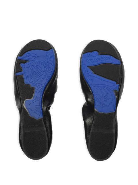 Burberry leather fawn loafers - Black