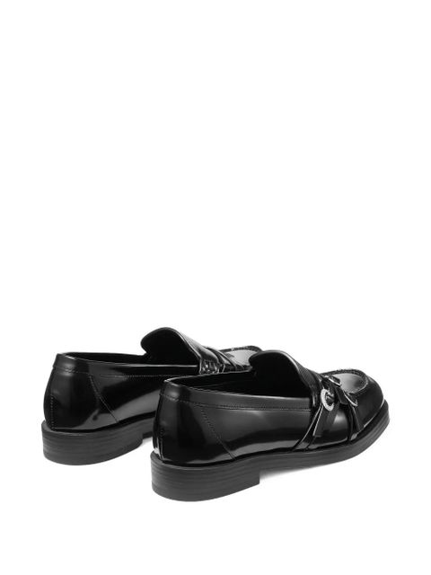 Jimmy Choo buckled kalia loafers - Black