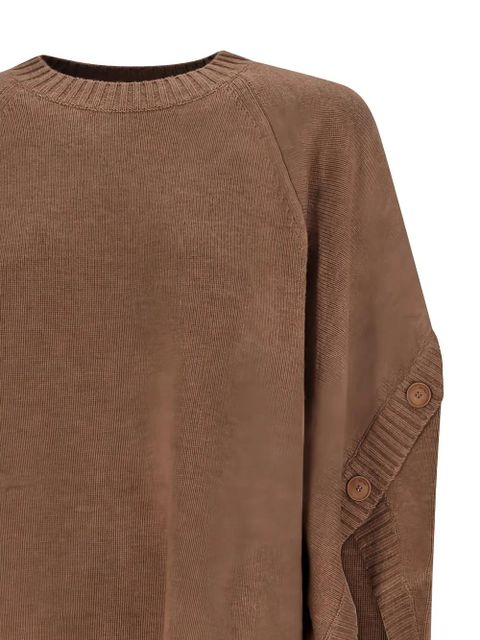 Max Mara button-detailed raglan-sleeve top - Brown - zdjęcie produktu nr 2