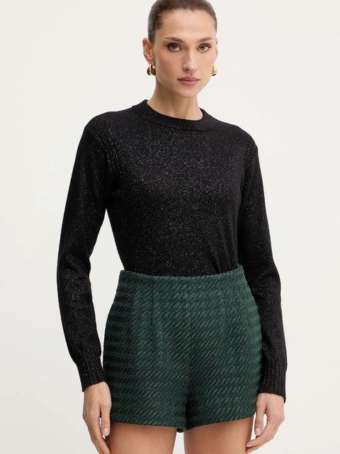 Armani Exchange sweter z dodatkiem wełny damski kolor czarny lekki XW001164 AF16181 - zdjęcie produktu nr 1