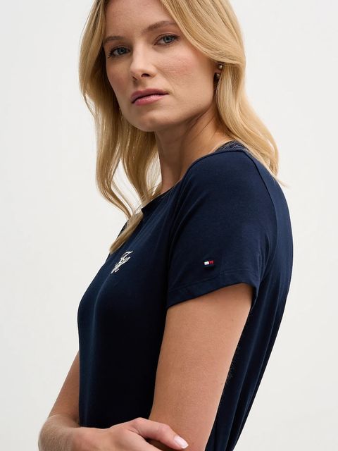 Tommy Hilfiger t-shirt damski kolor granatowy WW0WW47809