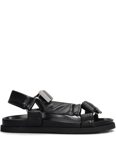 The Attico Salinas leather flat sandals - Black - zdjęcie produktu nr 1