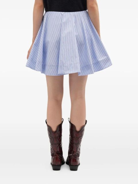 GANNI circle stripe cotton mini skirt - Blue - zdjęcie produktu nr 2