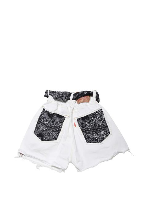 MC2 Saint Barth paisley-print frayed-edge shorts - White - zdjęcie produktu nr 2