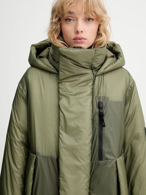 Rains kurtka 17240 Torna Insulated Long Jacket kolor zielony zimowa 17240