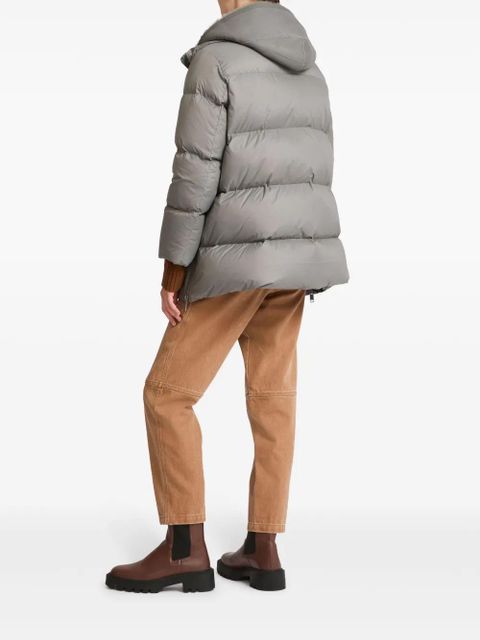 Yves Salomon hooded puffer jacket - Grey