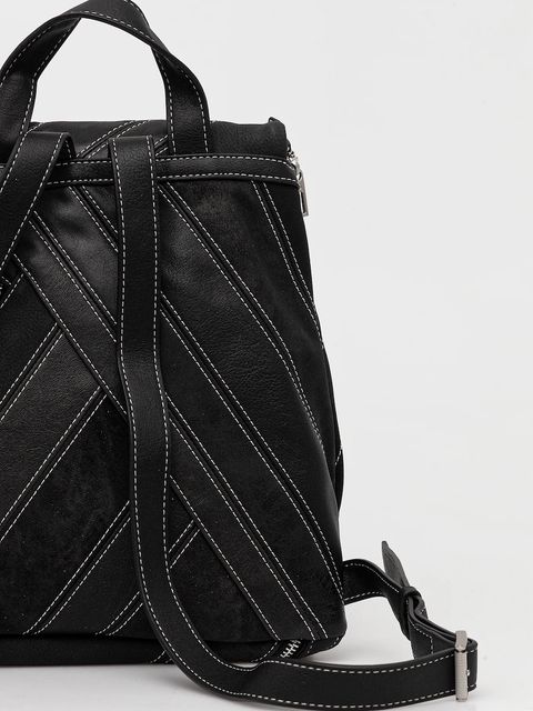 Desigual plecak FIBONACCI HAMPTON MI damski kolor czarny mały gładki 25WAKP25