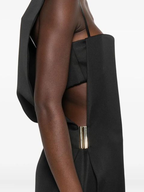 Sportmax square-neck long dress - Black