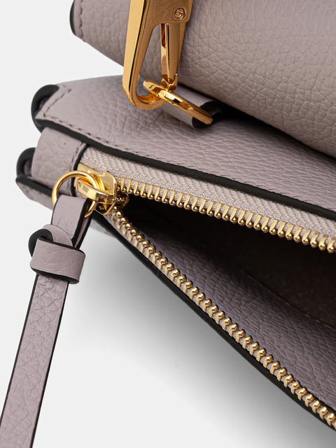 Coccinelle torebka skórzana Arlettis kolor szary E1 ND8 55 B7 01