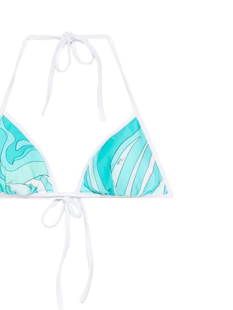 PUCCI triangle bikini top - Blue
